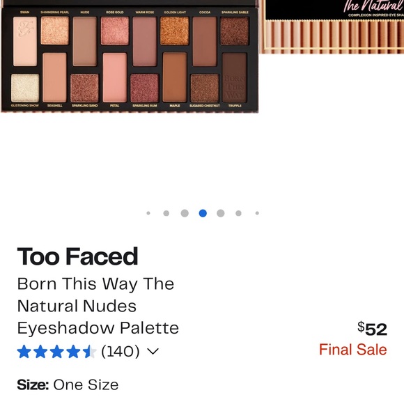 new TOO FACED Born This Way The Natural Nudes Eye Shadow Palette - Picture 2 of 8